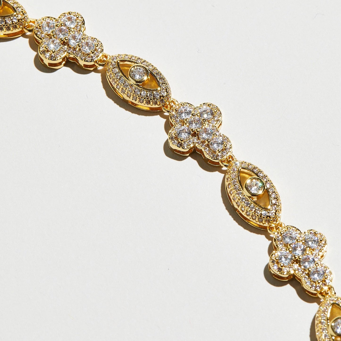 THE ICED OUT EVIL EYE CROSS CHAIN