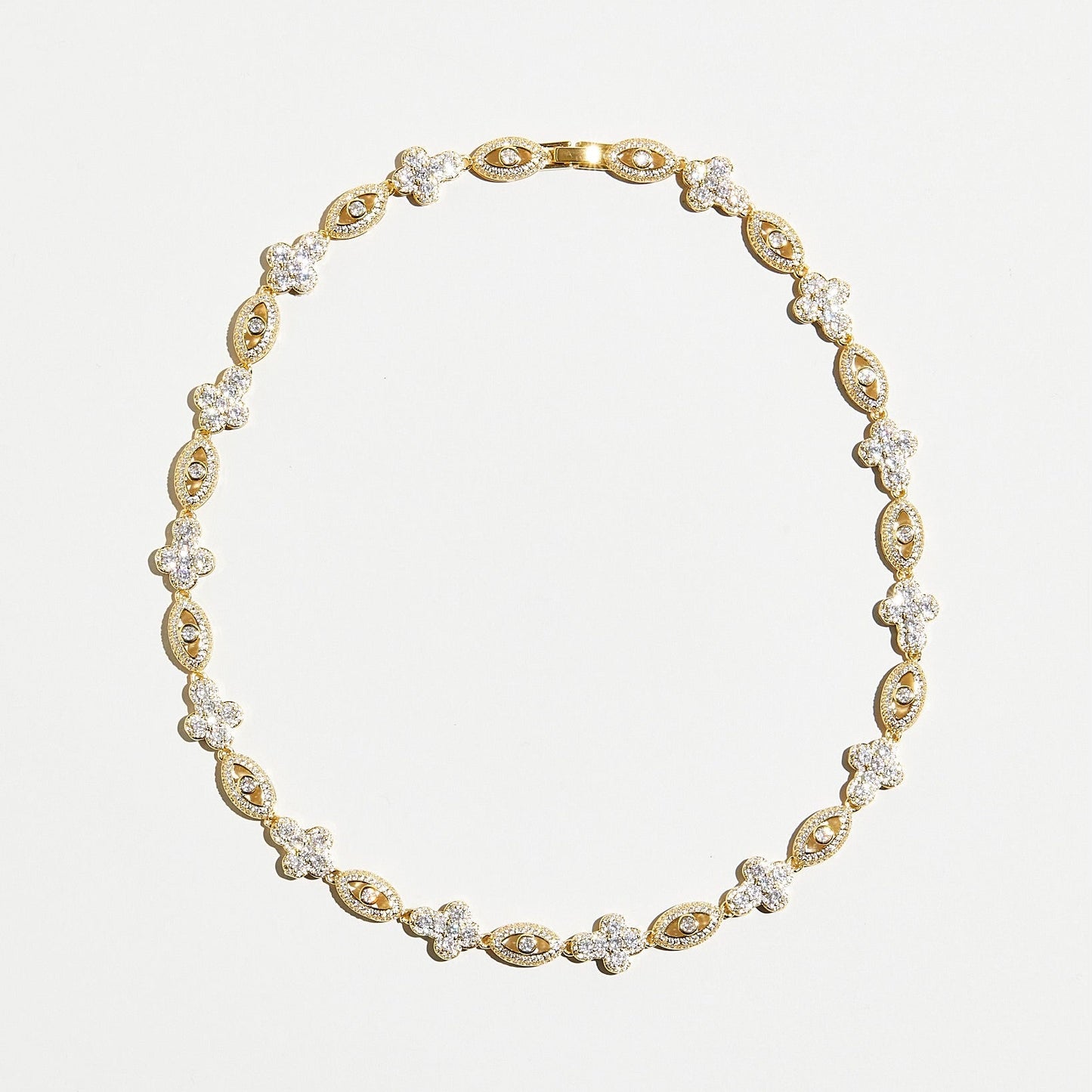 THE ICED OUT EVIL EYE CROSS CHAIN