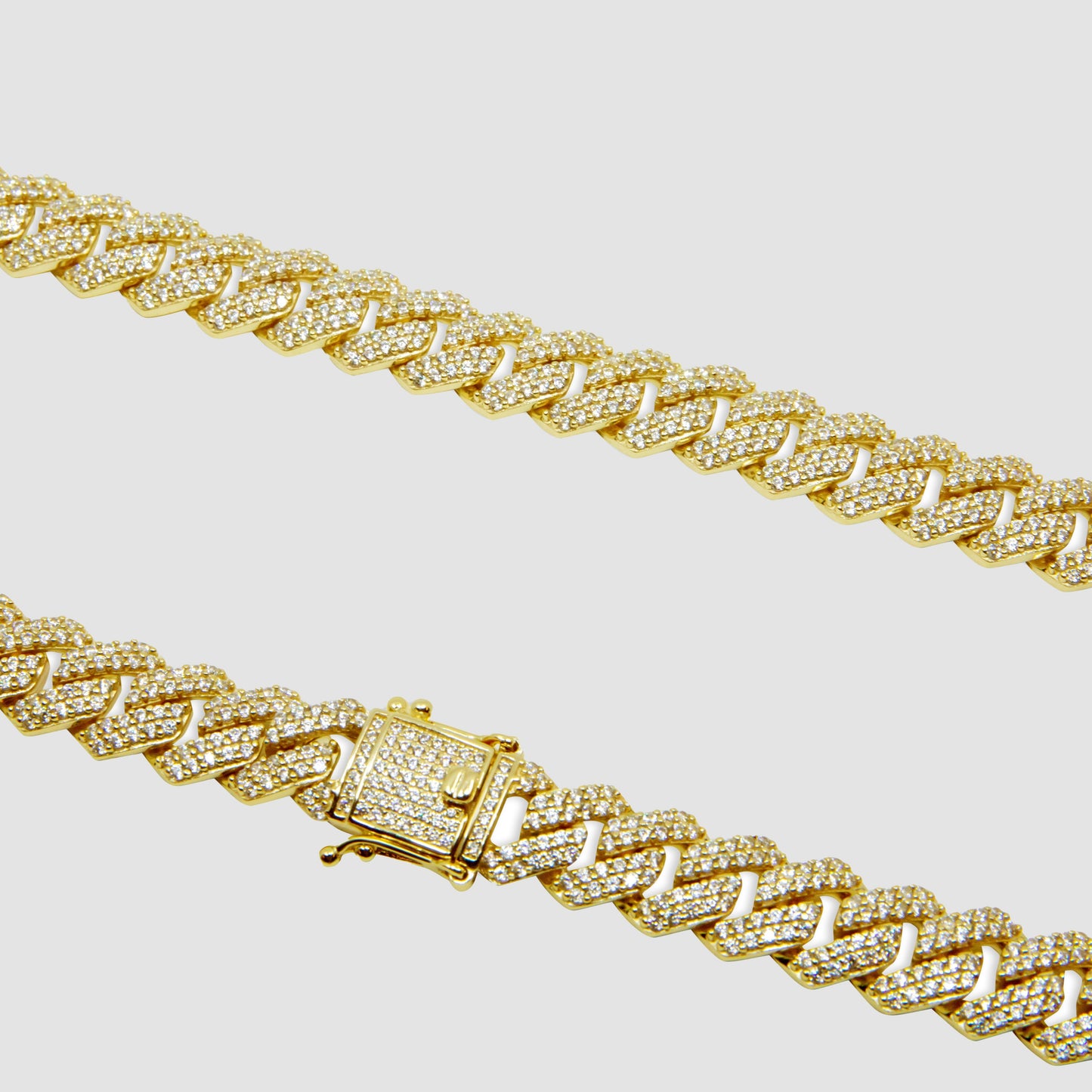 Iced Out Rhombus Miami Cuban Link Chain - 12mm