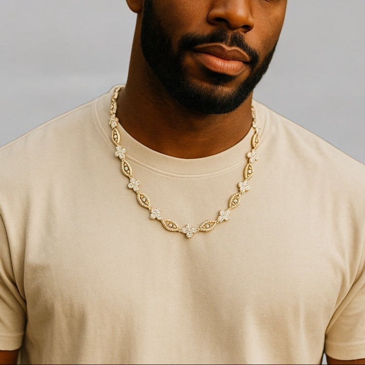 THE ICED OUT EVIL EYE CROSS CHAIN