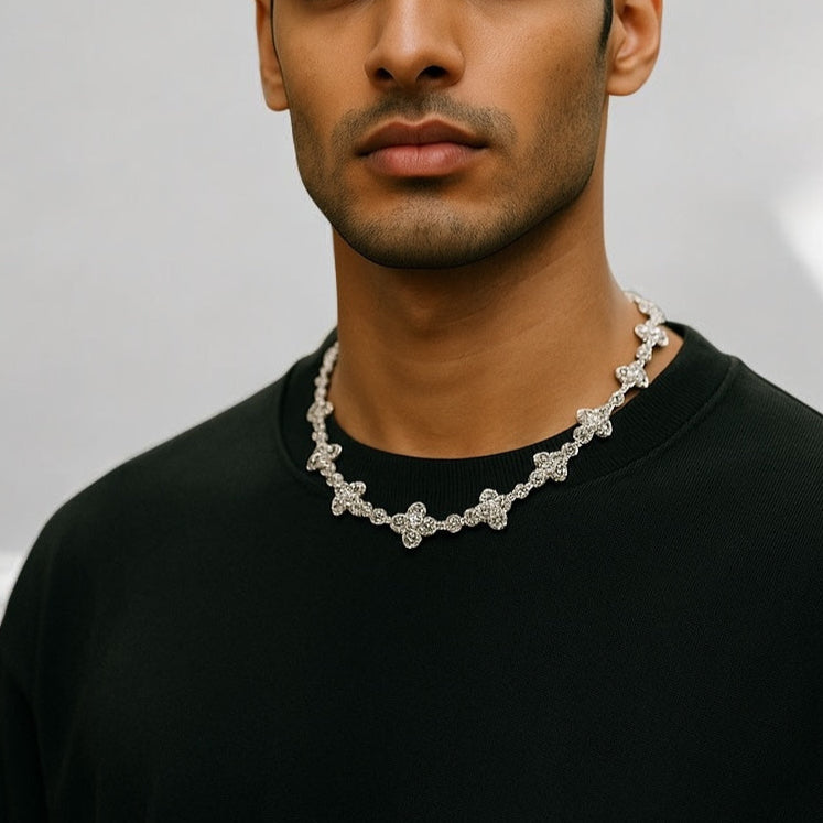 ICED OUT CLOVER CHAIN