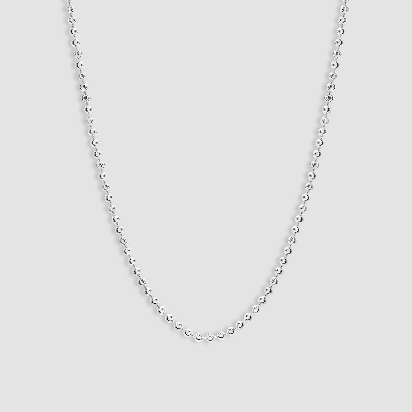 Sterling Silver Moon Cut Ball Chain - 3mm
