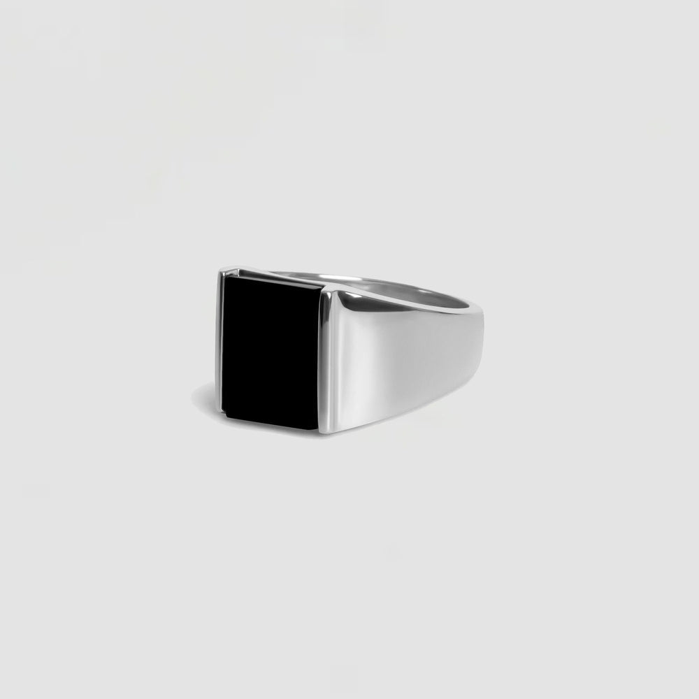 
                      
                        Sterling Silver Onyx Signet Ring
                      
                    