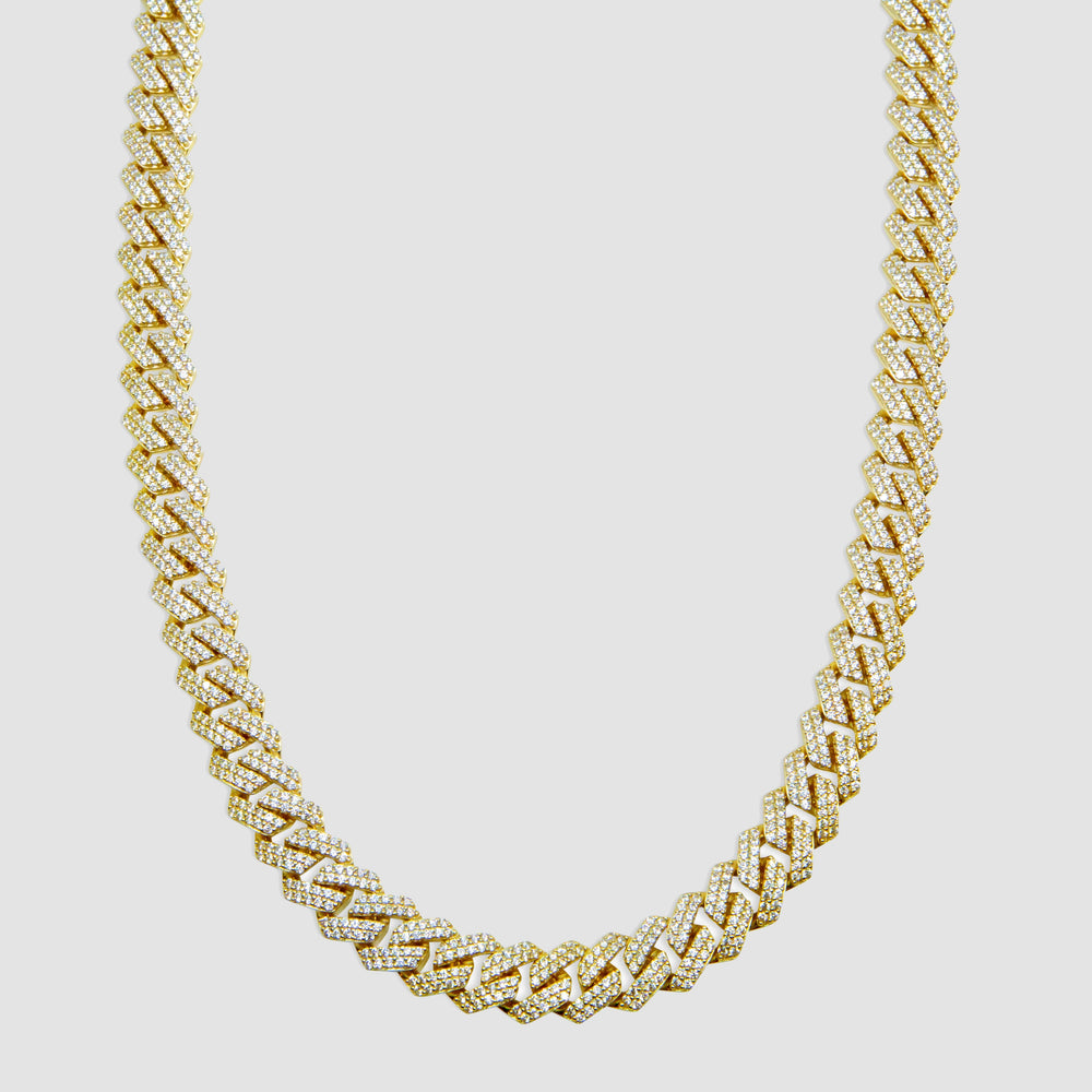 Iced Out Rhombus Miami Cuban Link Chain - 12mm