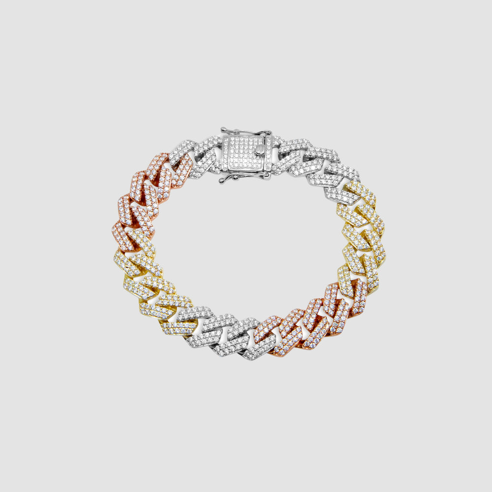 
                      
                        Multicolor Iced Out Rhombus Cuban Link Bracelet - 10mm
                      
                    