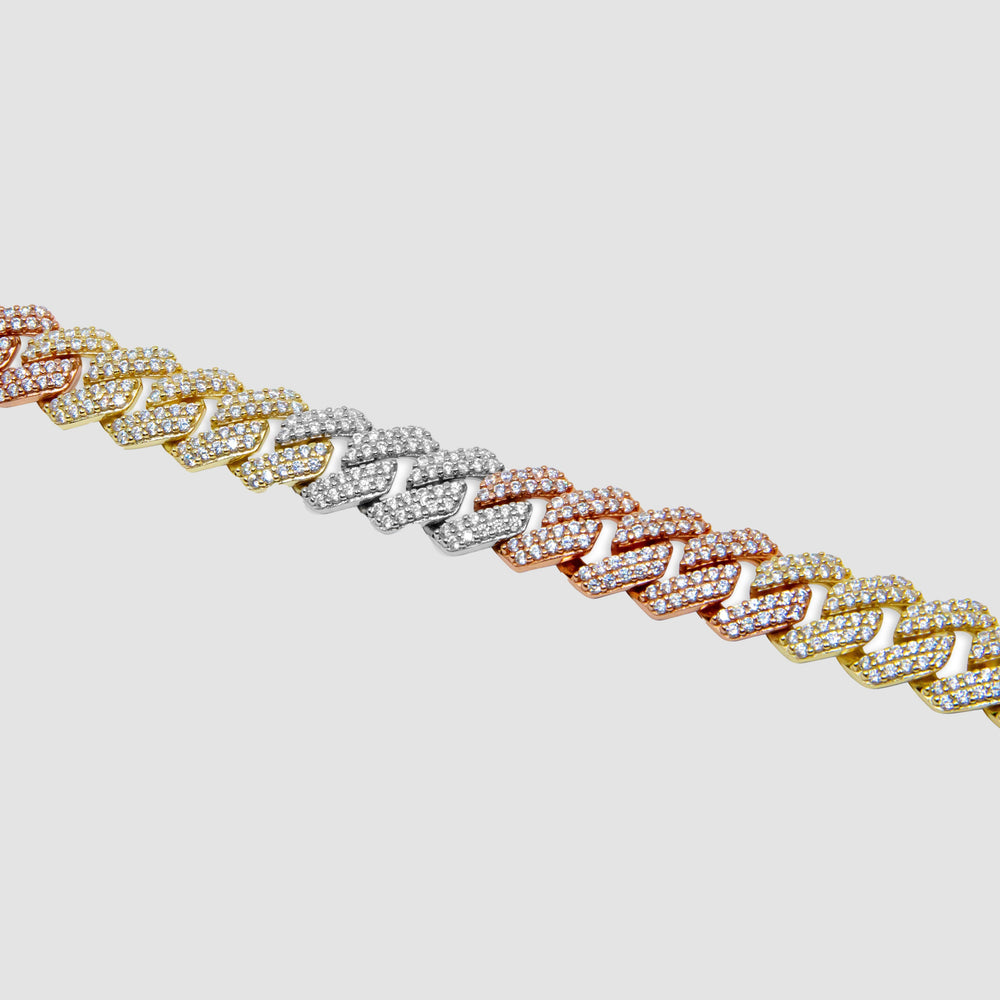 
                      
                        Multicolor Iced Out Rhombus Cuban Link Bracelet - 10mm
                      
                    