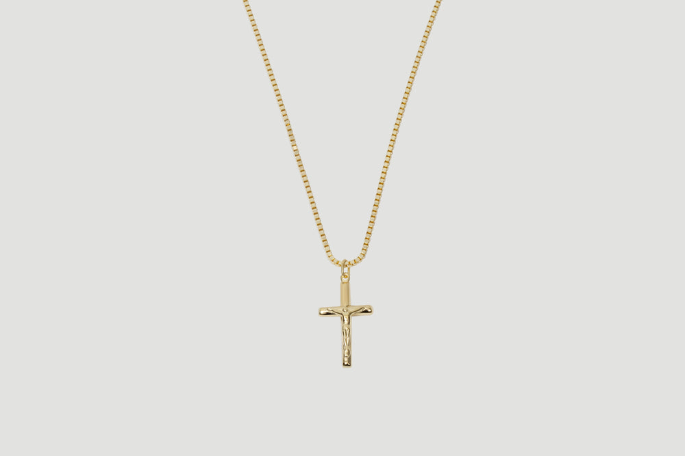 Crucifix Necklace - Box Chain