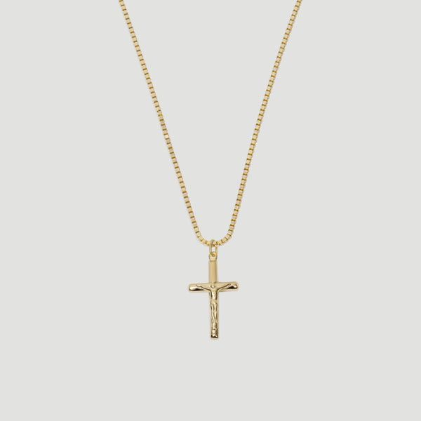 Crucifix Necklace - Box Chain