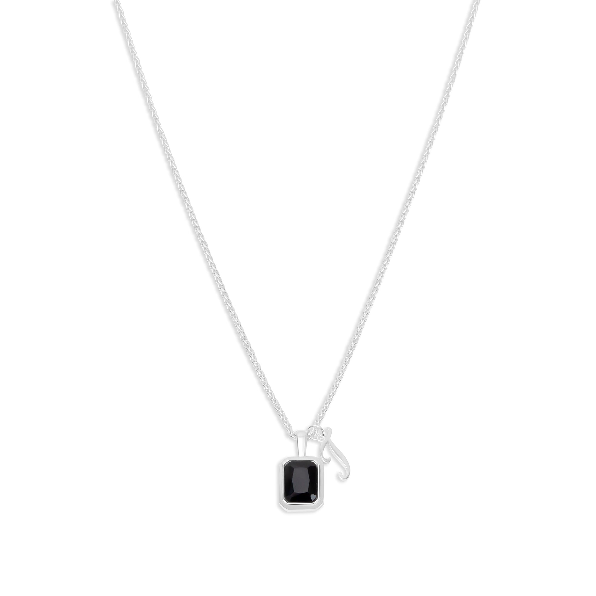 ★MIDNIGHT MOMENT.★ thin onyx necklace Amazon.com: Onyx Necklace in 925 Sterling Silver - Black