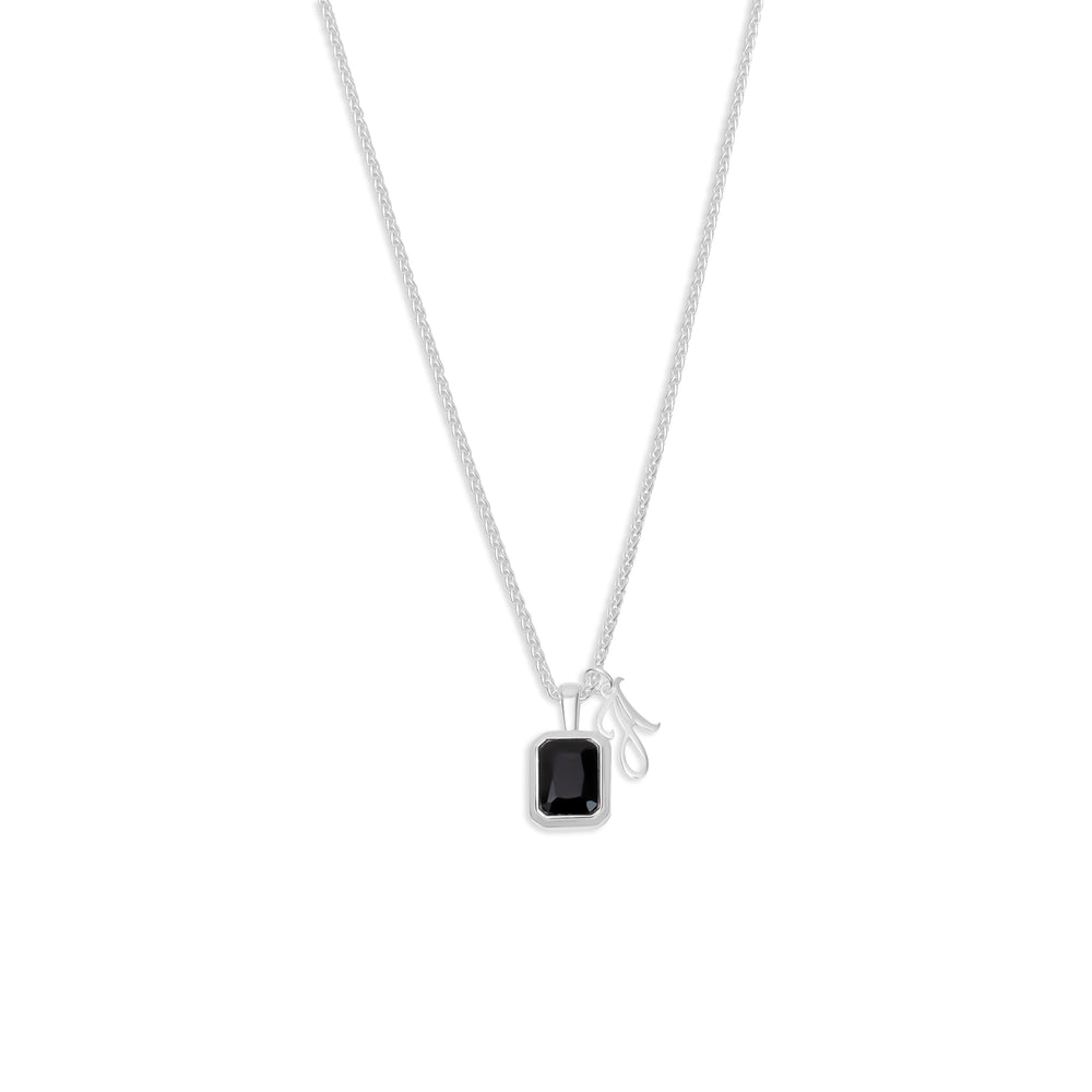 
                      
                        The Onyx Initial Gemstone Necklace
                      
                    