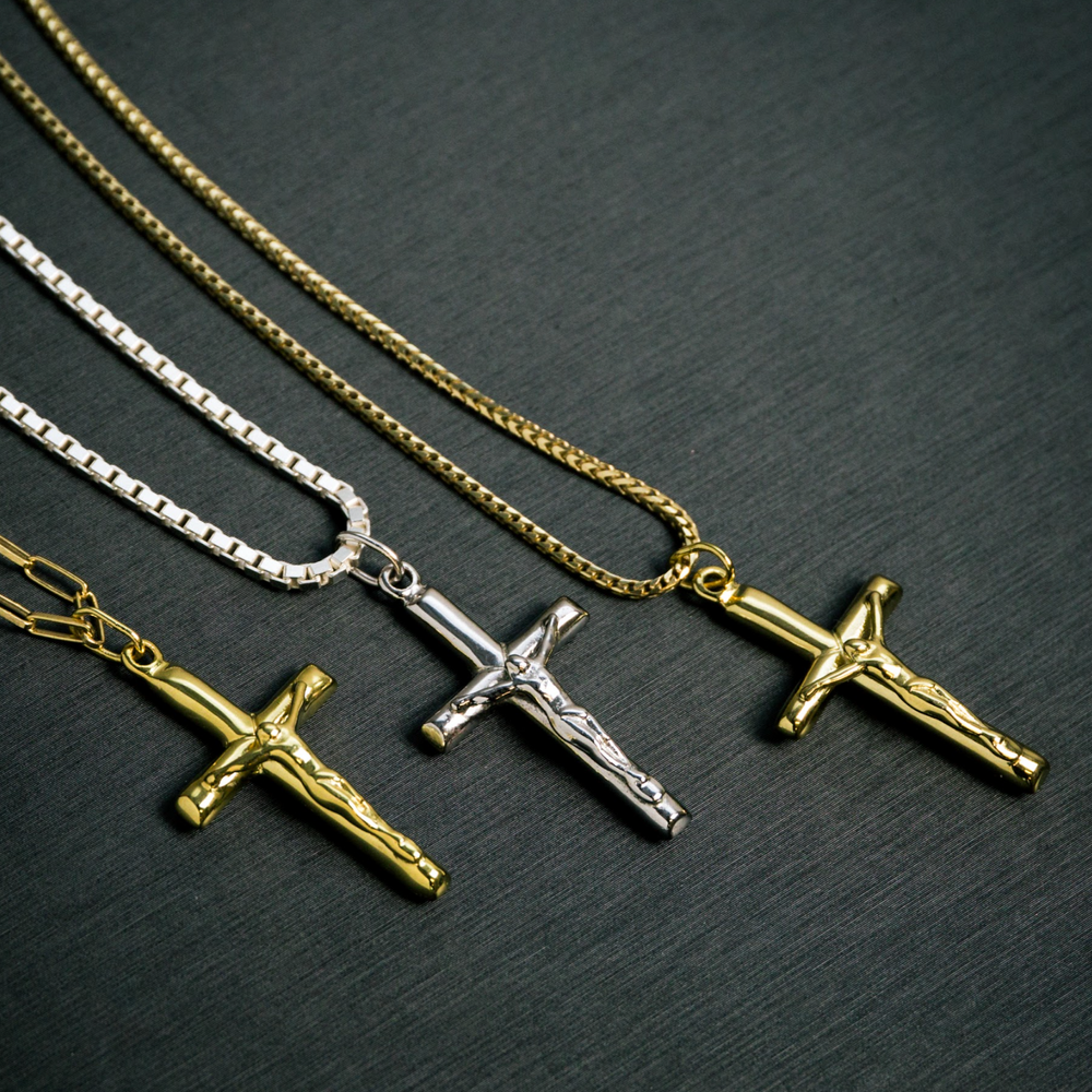 
                      
                        Crucifix Necklace - Reda Link Chain
                      
                    