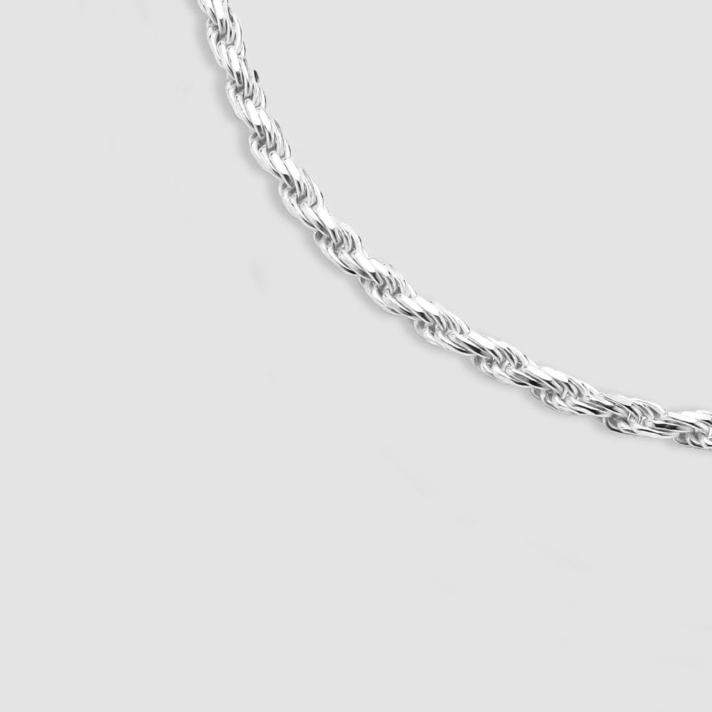 
                      
                        Sterling Silver Rope Bracelet - 4mm
                      
                    