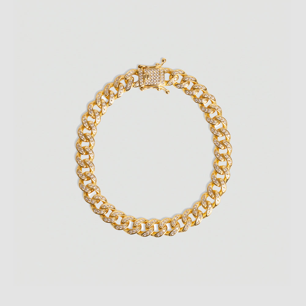 Iced Out Cuban Link Bracelet - 8mm