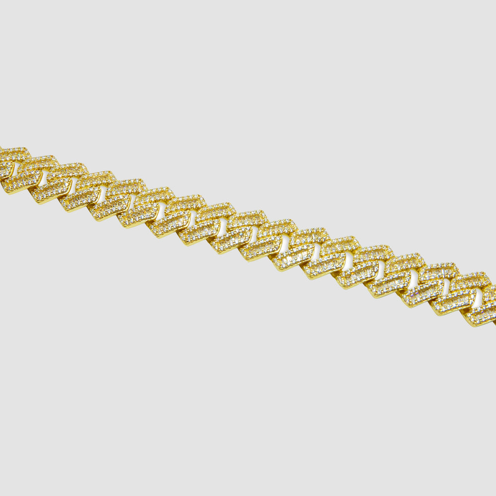 
                      
                        Iced Out Baguette Rhombus Miami Cuban Link Bracelet - 10mm
                      
                    