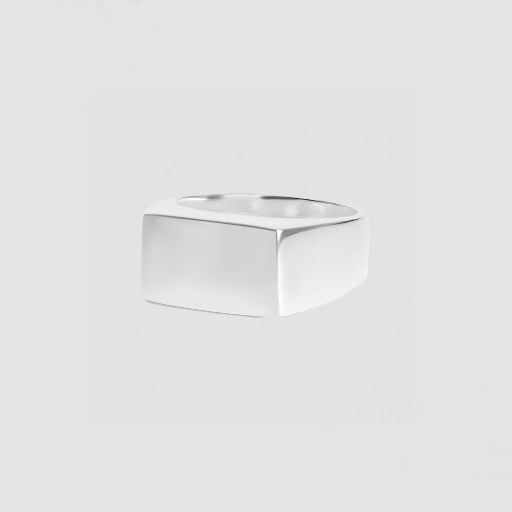 Sterling Silver Rectangular Signet Ring