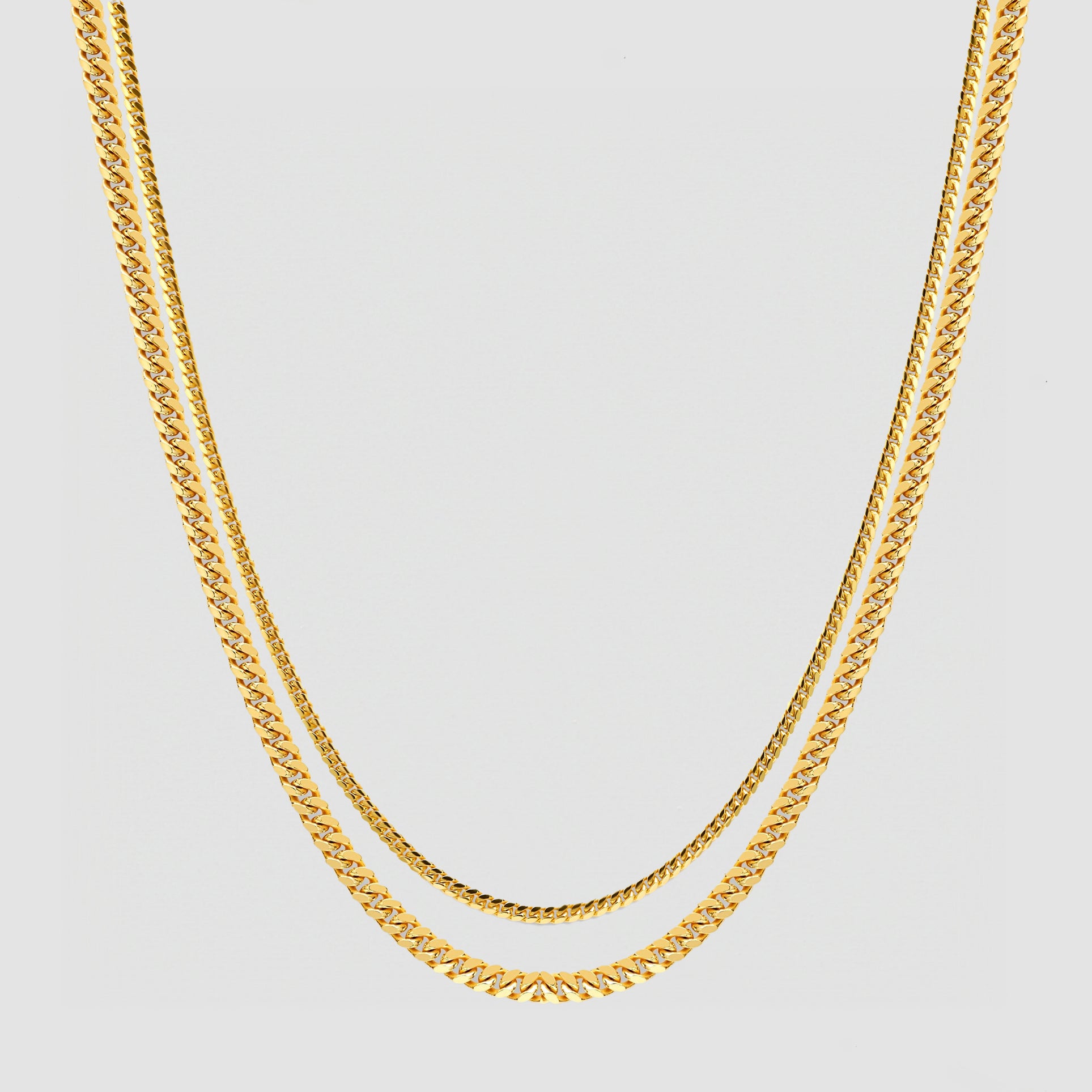 Same Length Chain Stack CUBAN LINK CHAIN STACK – LINX