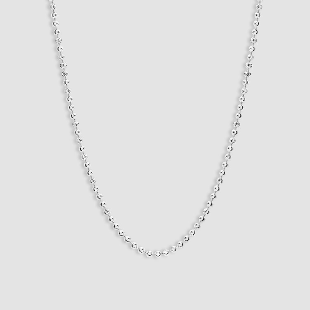 
                      
                        Sterling Silver Moon Cut Ball Chain - 3mm
                      
                    