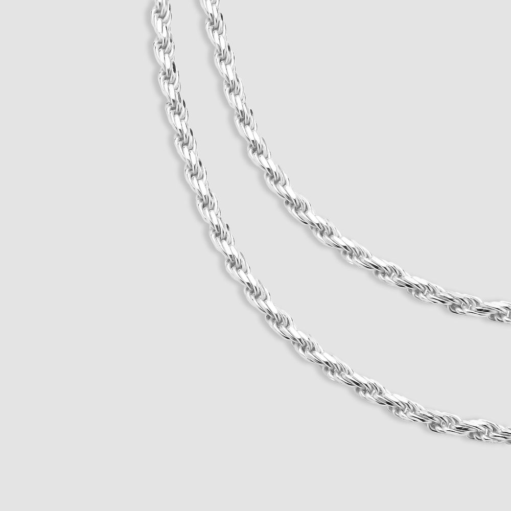 
                      
                        Sterling Silver Rope Chain - 2mm
                      
                    